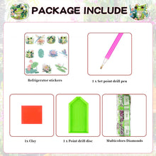 Load image into Gallery viewer, 11Pcs Diamond Painting Fridge Magnet Dragonfly Frog Lotus Fridge Stickers