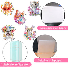 Load image into Gallery viewer, 12Pcs Diamond Painting Fridge Magnet Animals Fridge Stickers for Home Decor