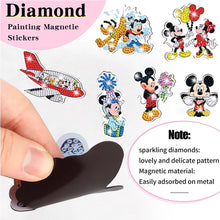 Load image into Gallery viewer, 25Pcs Mickey and Friends Diamond Painting Fridge Stickers for Fridge Whiteboards