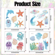 Load image into Gallery viewer, 20Pcs Sea Creatures Diamond Painting Fridge Stickers for Fridge Whiteboards