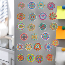 Load image into Gallery viewer, 24Pcs Mandala Diamond Painting Fridge Magnet Fridge Stickers for Home Decor