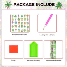Load image into Gallery viewer, 30Pcs Plant Diamond Painting Fridge Magnet Fridge Stickers for Home Decor
