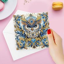 Load image into Gallery viewer, 12Pcs Personality Owl DIY Diamond Painting Card Rhinestone Painting Card Kit