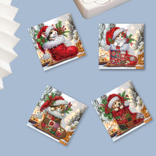 Load image into Gallery viewer, 6Pcs Stocking Animals DIY Diamond Painting Card Rhinestone Painting Card Kit