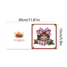 Load image into Gallery viewer, 6Pcs Gift Cat DIY Diamond Painting Card Rhinestone Painting Card Kit for Friends