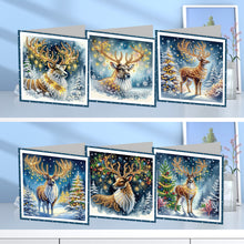 Load image into Gallery viewer, 6Pcs Christmas Bow DIY Diamond Painting Card Rhinestone Painting Card Kit