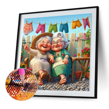 Load image into Gallery viewer, Diamond Painting - Full Round - Cute old lady (30*30CM)