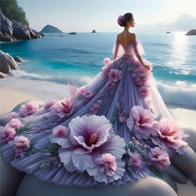 Load image into Gallery viewer, Diamond Painting - Full Round - Girl with gorgeous skirt (40*40CM)