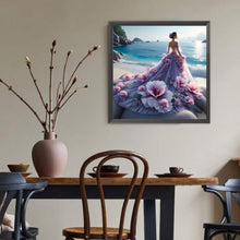 Load image into Gallery viewer, Diamond Painting - Full Round - Girl with gorgeous skirt (40*40CM)