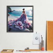 Load image into Gallery viewer, Diamond Painting - Full Round - Girl with gorgeous skirt (40*40CM)