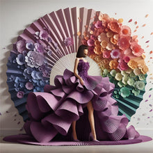 Load image into Gallery viewer, Diamond Painting - Full Round - Girl with gorgeous skirt (40*40CM)