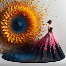 Load image into Gallery viewer, Diamond Painting - Full Round - Girl with gorgeous skirt (40*40CM)