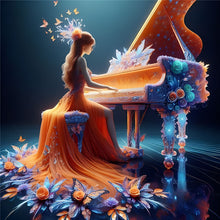 Load image into Gallery viewer, Diamond Painting - Full Round - Girl with gorgeous skirt (40*40CM)