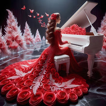 Load image into Gallery viewer, Diamond Painting - Full Round - Girl with gorgeous skirt (40*40CM)