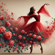 Load image into Gallery viewer, Diamond Painting - Full Round - Girl with gorgeous skirt (40*40CM)