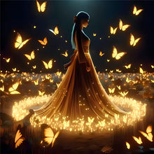 Load image into Gallery viewer, Diamond Painting - Full Round - Girl with gorgeous skirt (40*40CM)