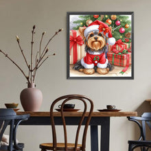 Load image into Gallery viewer, Diamond Painting - Full Round - Christmas tree gift Yorkshire terrier (40*40CM)