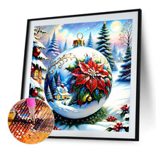 Load image into Gallery viewer, Diamond Painting - Full Round - Christmas snow Poinsettia ball (40*40CM)