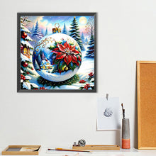 Load image into Gallery viewer, Diamond Painting - Full Round - Christmas snow Poinsettia ball (40*40CM)