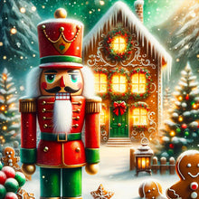 Load image into Gallery viewer, Diamond Painting - Full Round - Christmas tree cookie hut nutcracker (40*40CM)