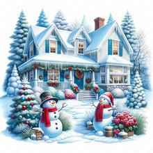 Load image into Gallery viewer, Diamond Painting - Full Round - Christmas tree snowman hut (40*40CM)