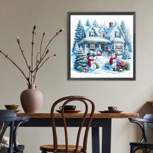 Load image into Gallery viewer, Diamond Painting - Full Round - Christmas tree snowman hut (40*40CM)