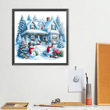 Load image into Gallery viewer, Diamond Painting - Full Round - Christmas tree snowman hut (40*40CM)