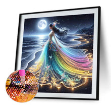 Load image into Gallery viewer, Diamond Painting - Full Round - Dream seaside color skirt girl (40*40CM)