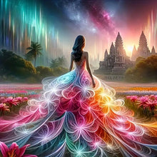 Load image into Gallery viewer, Diamond Painting - Full Round - Dream flower skirt girl (40*40CM)