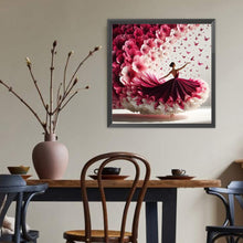 Load image into Gallery viewer, Diamond Painting - Full Round - Girl with dreamy red butterfly skirt (40*40CM)
