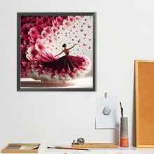 Load image into Gallery viewer, Diamond Painting - Full Round - Girl with dreamy red butterfly skirt (40*40CM)