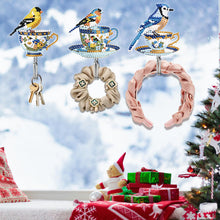 Load image into Gallery viewer, 6Pcs Diamond Painting Hooks Ceramic Cup with Bird Diamond Art Craft Wall Hooks