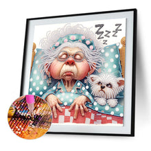 Load image into Gallery viewer, Diamond Painting - Partial Special Shaped - Cute old lady (30*30CM)