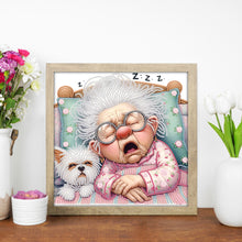 Load image into Gallery viewer, Diamond Painting - Partial Special Shaped - Cute old lady (30*30CM)