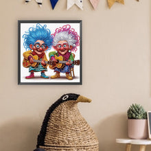 Load image into Gallery viewer, Diamond Painting - Partial Special Shaped - Funny old lady (30*30CM)