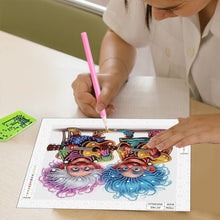 Load image into Gallery viewer, Diamond Painting - Partial Special Shaped - Funny old lady (30*30CM)