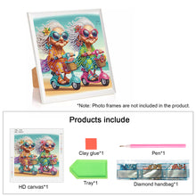 Load image into Gallery viewer, Diamond Painting - Partial Special Shaped - Funny old lady (30*30CM)