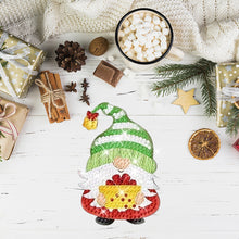 Load image into Gallery viewer, 8Pcs Wooden Christmas Gnome Diamond Painting Coasters with Holder Gift for Mom