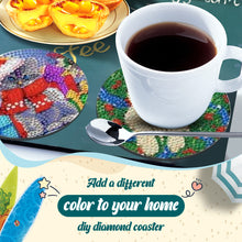 Load image into Gallery viewer, 8Pcs Wooden Christmas Animal Diamond Painting Coasters with Holder Gift for Mom