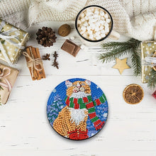 Load image into Gallery viewer, 8Pcs Wooden Christmas Animal Diamond Painting Coasters with Holder Gift for Mom