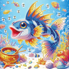 Load image into Gallery viewer, Diamond Painting - Partial Special Shaped - Fish (30*30CM)