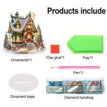 Load image into Gallery viewer, Acrylic Christmas House Desktop Diamond Art Kits Diamond Painting Desktop Decors