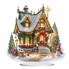Load image into Gallery viewer, Acrylic Christmas House Desktop Diamond Art Kits Diamond Painting Desktop Decors