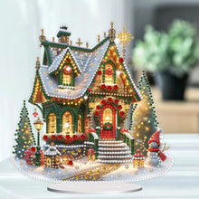 Load image into Gallery viewer, Acrylic Christmas House Desktop Diamond Art Kits Diamond Painting Desktop Decors