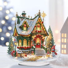 Load image into Gallery viewer, Acrylic Christmas House Desktop Diamond Art Kits Diamond Painting Desktop Decors