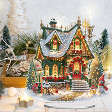 Load image into Gallery viewer, Acrylic Christmas House Desktop Diamond Art Kits Diamond Painting Desktop Decors
