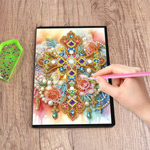 Load image into Gallery viewer, Flower Cross 5D Diamond Painting Notebook Diamond Art Dairy Book for Adults Kids