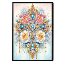 Load image into Gallery viewer, Flower Cross 5D Diamond Painting Notebook Diamond Art Dairy Book for Adults Kids