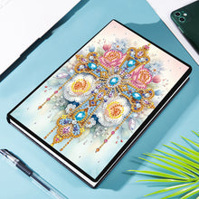 Load image into Gallery viewer, Flower Cross 5D Diamond Painting Notebook Diamond Art Dairy Book for Adults Kids
