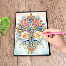Load image into Gallery viewer, Flower Cross 5D Diamond Painting Notebook Diamond Art Dairy Book for Adults Kids
